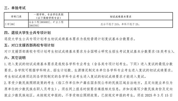 辽宁东北大学2025年硕士研究生招生考试复试分数线 - 无忧考